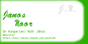janos moor business card